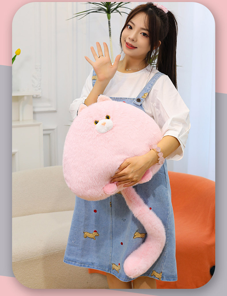 Wholesale cat plush toys, sofa cushions, male and female hugs, long-tailed cat dolls, gift shop, giving gifts to friends pic 24