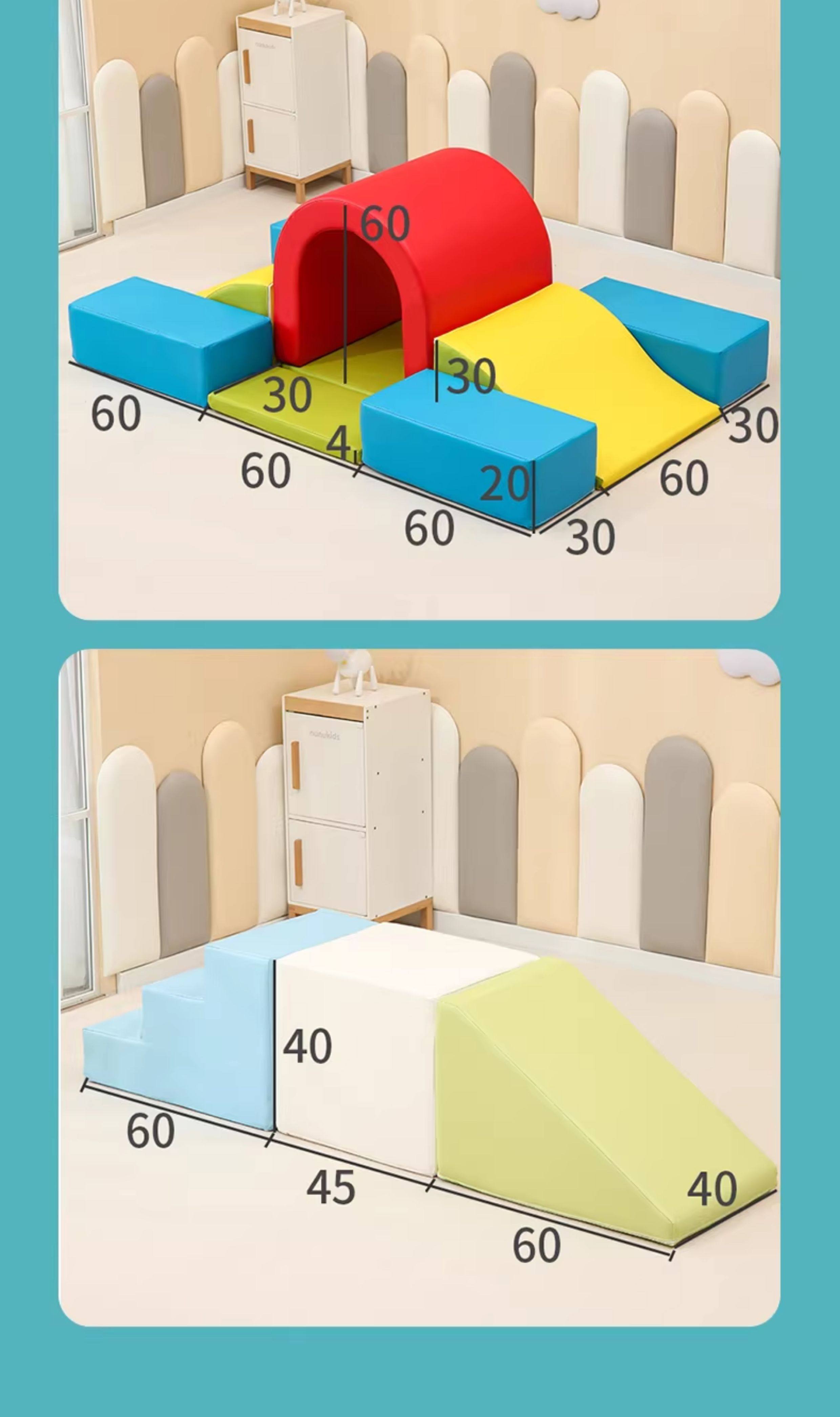 Sensory integration soft, climbing and sliding combination, soft combination, indoor home toys, early education center, physical training equipment, safety pic 14