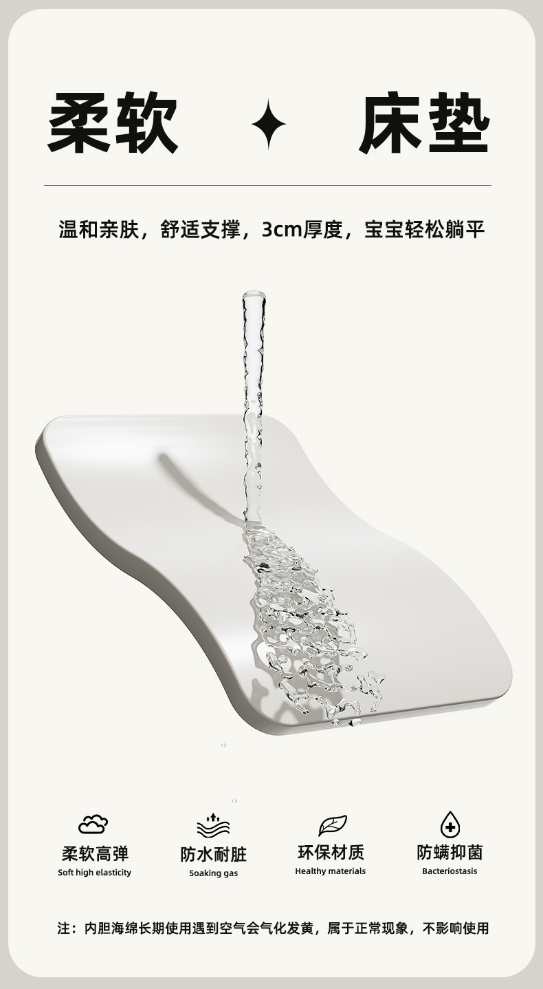 宝宝尿布台小婴儿床新生儿护理台宝宝床按摩抚触台可移动换尿布床详情9