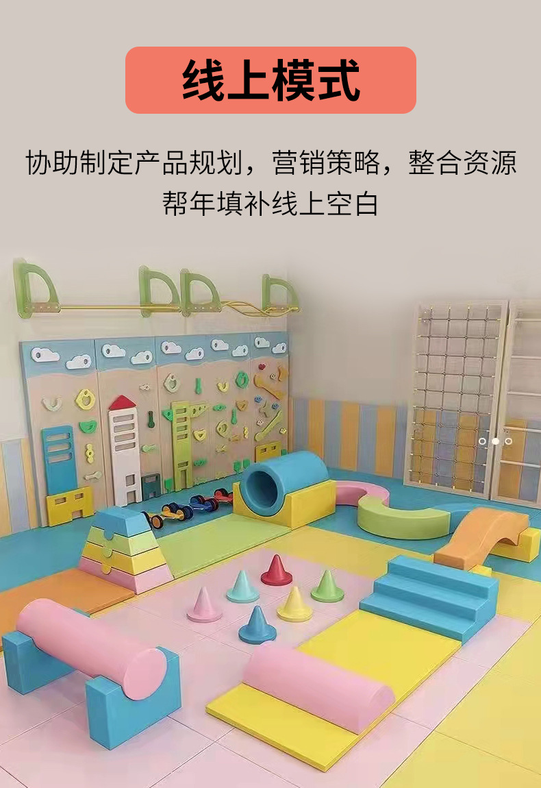 室内乐园小型儿童乐园淘气堡游乐场早教幼儿园售楼部球池滑梯设施详情7