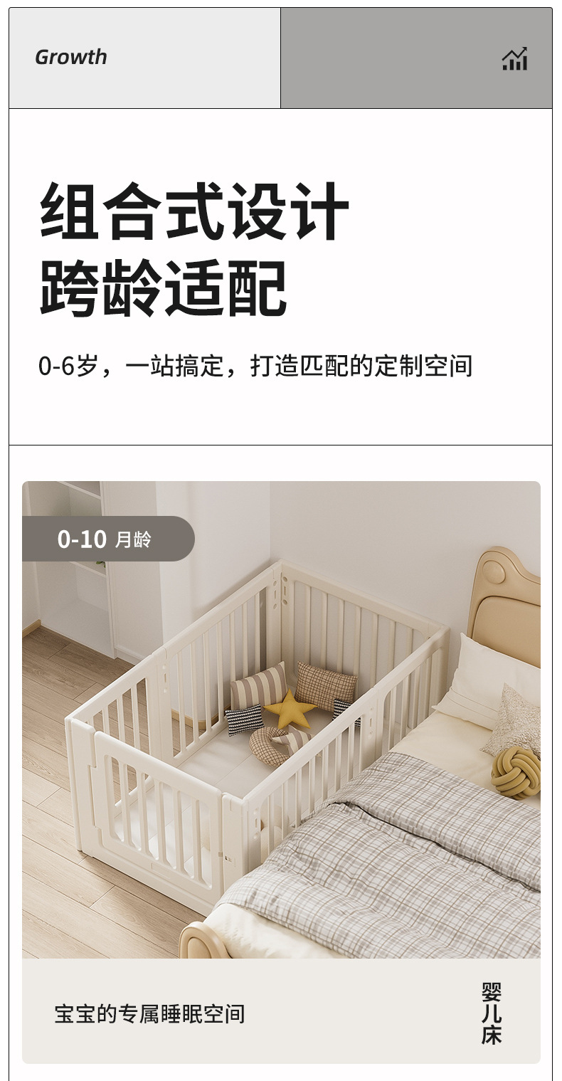 围栏室内家用客厅宝宝儿童婴儿安全防护栏爬行垫地上游戏围栏地围详情4