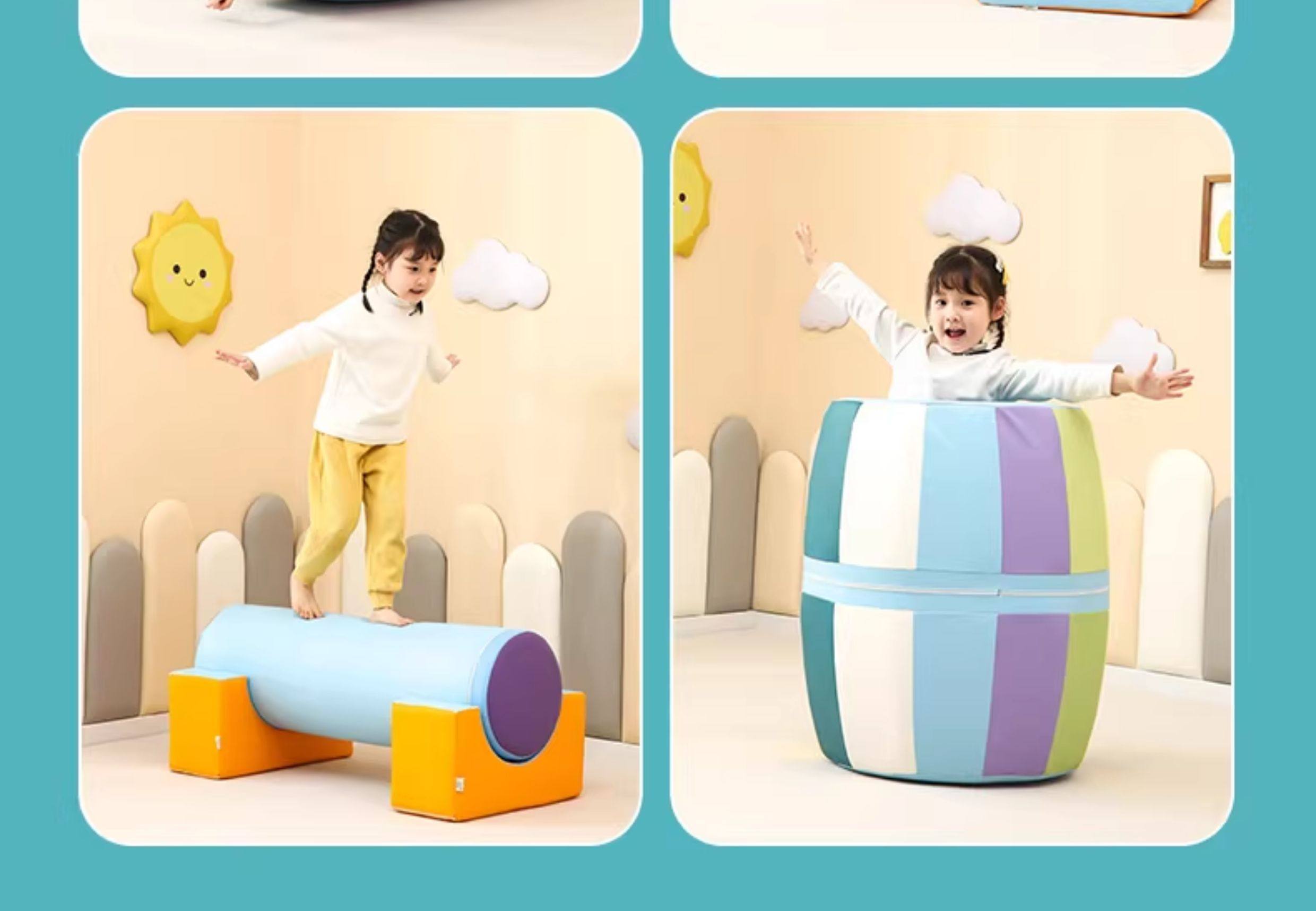 Sensory integration soft, climbing and sliding combination, soft combination, indoor home toys, early education center, physical training equipment, safety pic 9