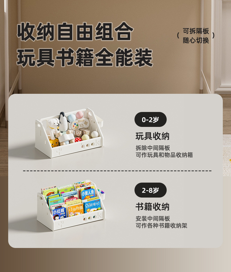 塑料宝宝书架儿童书桌收纳家用置物架小型整理架文件架办公室整理家用收纳置物架发箍置物架详情8