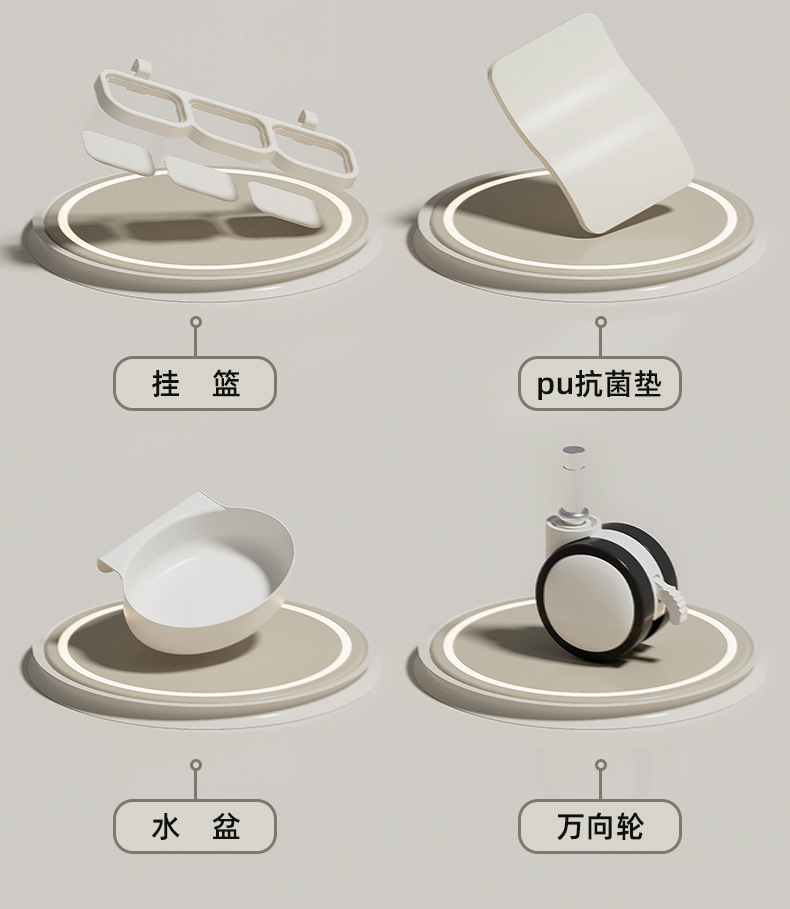 宝宝尿布台小婴儿床新生儿护理台宝宝床按摩抚触台可移动换尿布床详情4