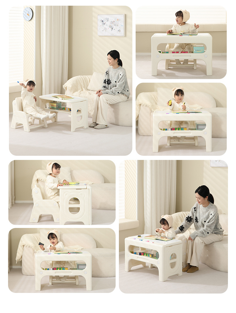 儿童宝宝1-6岁小桌子可折叠学习桌椅家用书桌玩具餐桌早教学生详情30