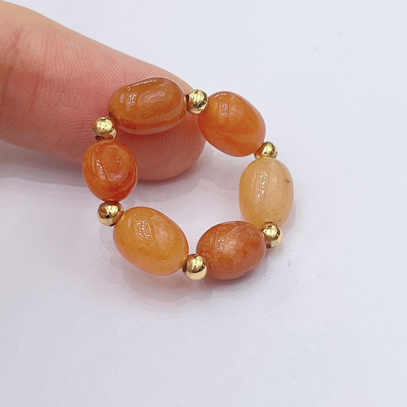 Yunyi Shijia Natural Crystal Ring, acupoint massage Red Agate jewelry, original design sharing, Factory direct sales, in stock pic 6
