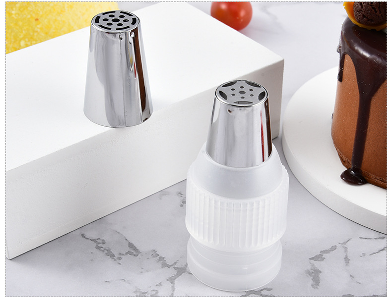 Stainless steel Russian piping nozzle, cake cream piping nozzle, spherical torch nozzle, cross-border set of baking tools pic 13
