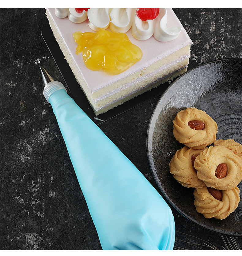 Silicone piping bag, transparent, cream bag supplies, baking tools, piping gun, piping nozzle set, and seam sealing pic 11
