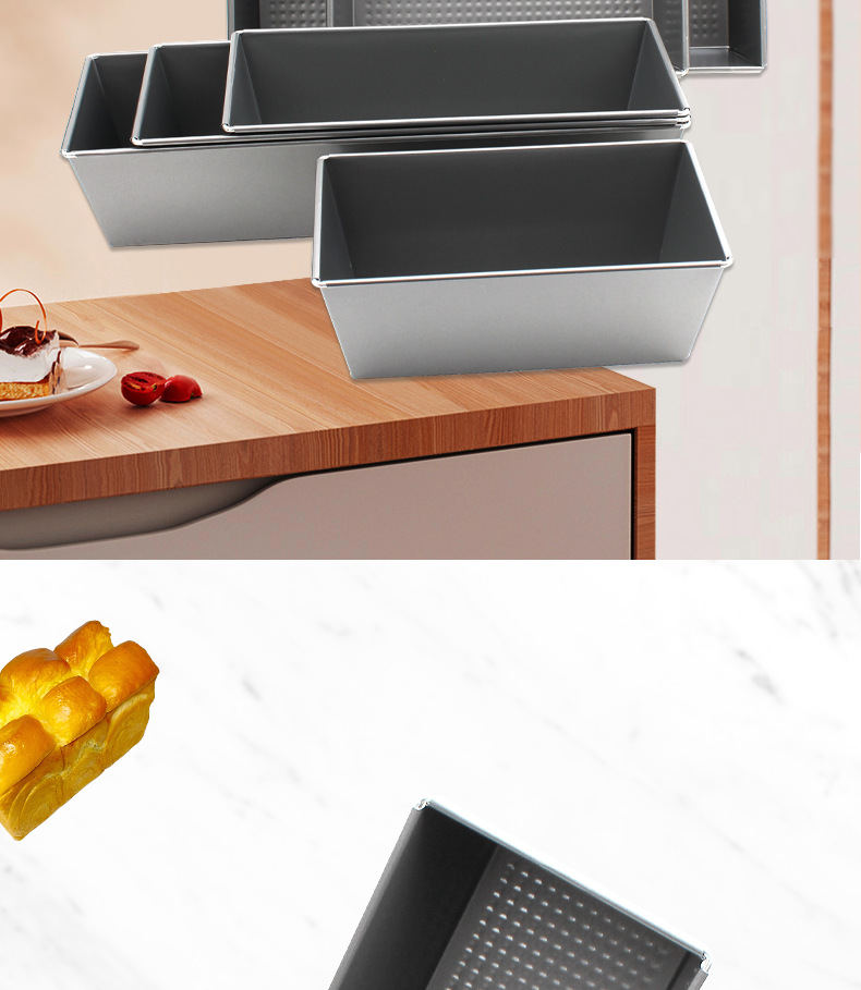 Toast bread mold, honeycomb toast box, rectangular bread baking tray, cake mold, non-stick carbon steel baking mold pic 10