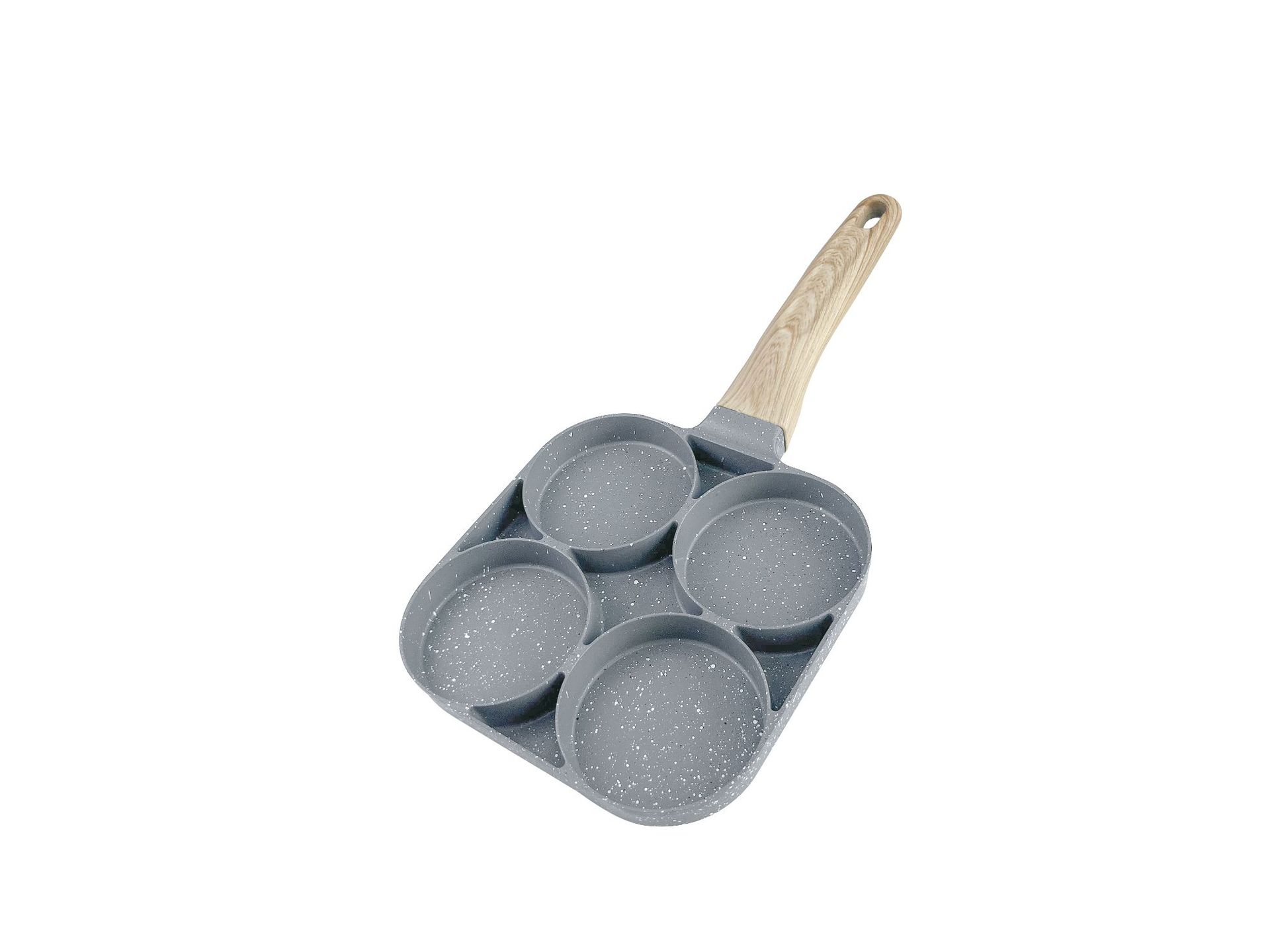 XY105 Egg burger pan, a household egg frying pan with a non-stick bottom, a four-hole breakfast frying pan, and a die-cast flat bottom pic 8