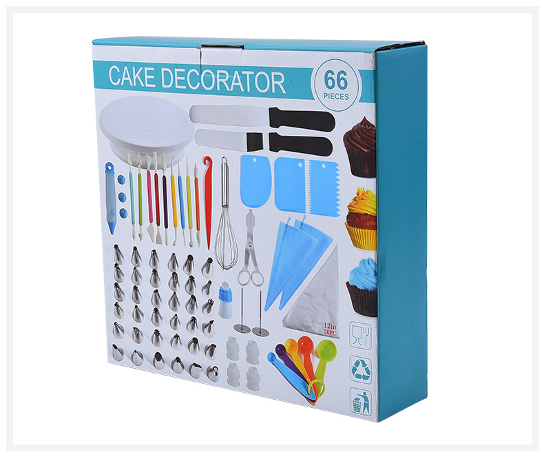 Stainless steel piping nozzle set of 66 pieces, cream cake decoration baking set, baking tools and supplies pic 11