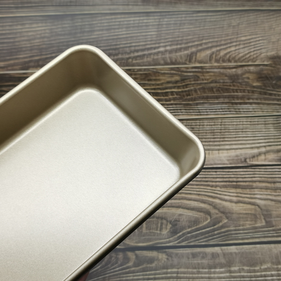Factory direct sales of carbon steel rectangular baking trays, non-stick golden deep baking trays, cake molds, cookie and bread baking trays for home use pic 9