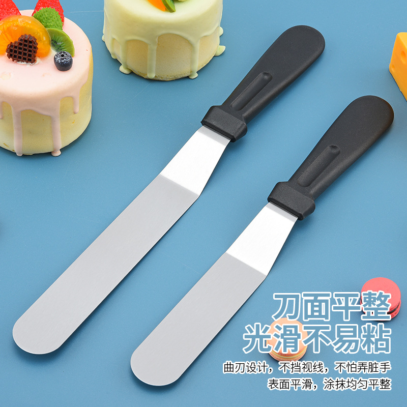 In-stock baking tools: cream spatula 430, stainless steel cake scraper, food-grade spatula sizes 6, 8, 10, 12 pic 4