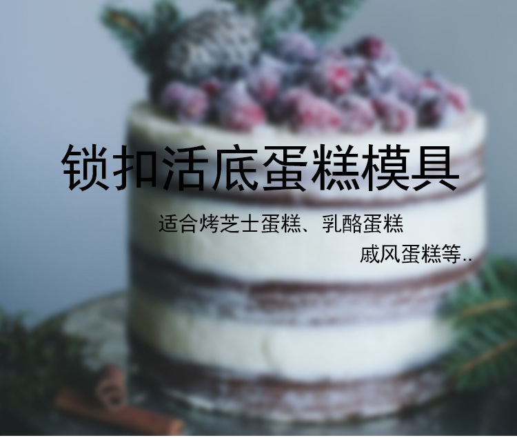 Raised and thickened round buttoned live base mold, non-stick buttoned cake mold, household carbon steel baking tray, baking tool pic 1