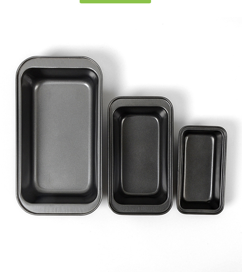 Black rectangular carbon steel non-stick bread mold, household cake mold, toast box, bread baking tray pic 9