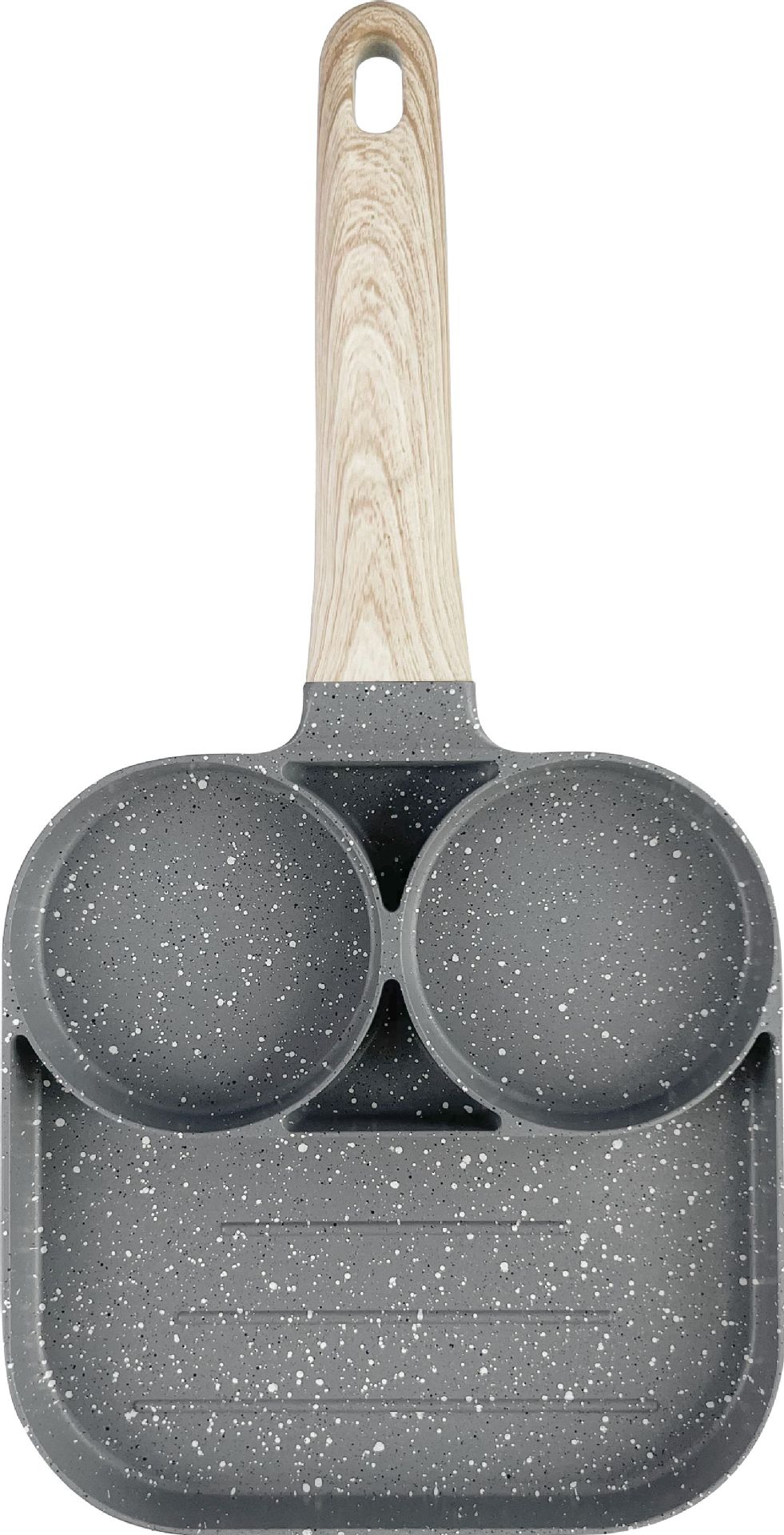 XY105 Egg burger pan, a household egg frying pan with a non-stick bottom, a four-hole breakfast frying pan, and a die-cast flat bottom pic 5