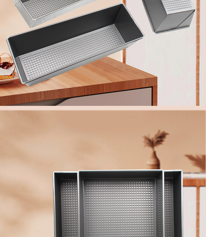 Toast bread mold, honeycomb toast box, rectangular bread baking tray, cake mold, non-stick carbon steel baking mold pic 9