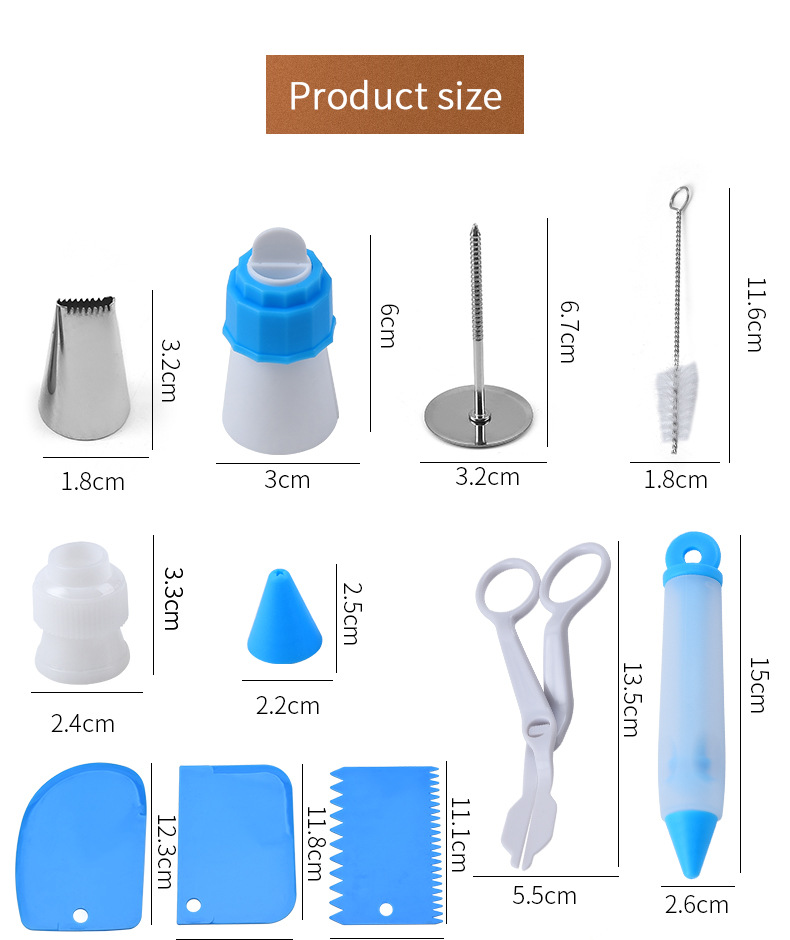 Stainless steel piping nozzle set of 66 pieces, cream cake decoration baking set, baking tools and supplies pic 6