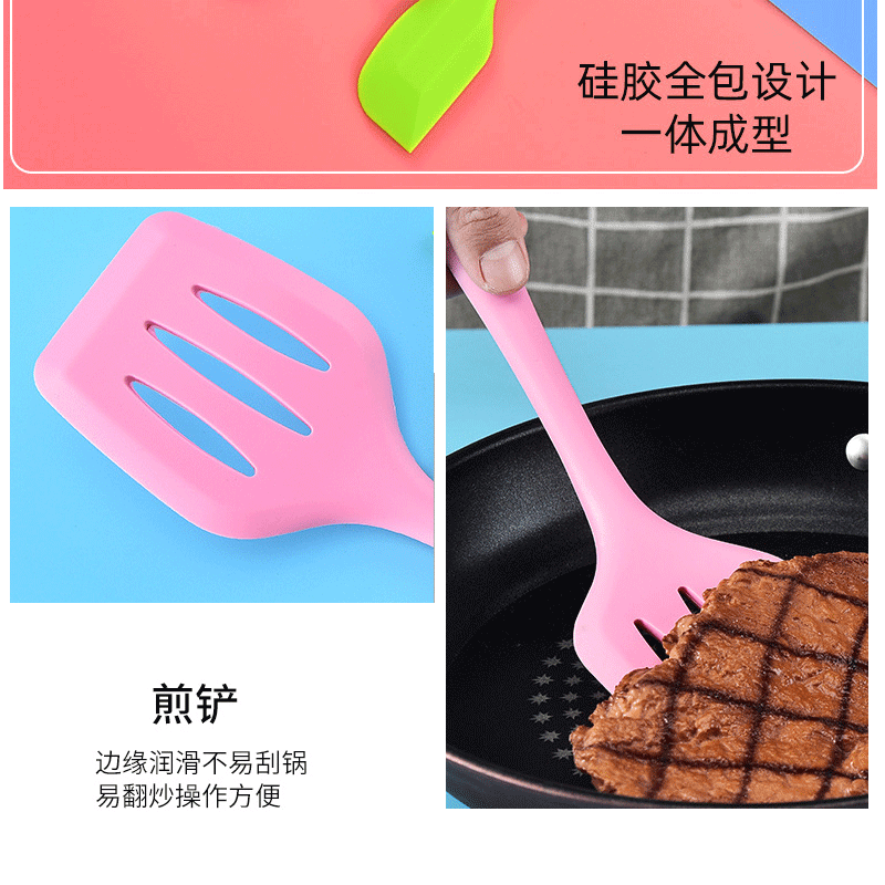 Silicone spatula, scraper, brush, egg beater, 5-piece set of silicone kitchenware, kitchen utensil set, kitchen cooking utensils pic 6