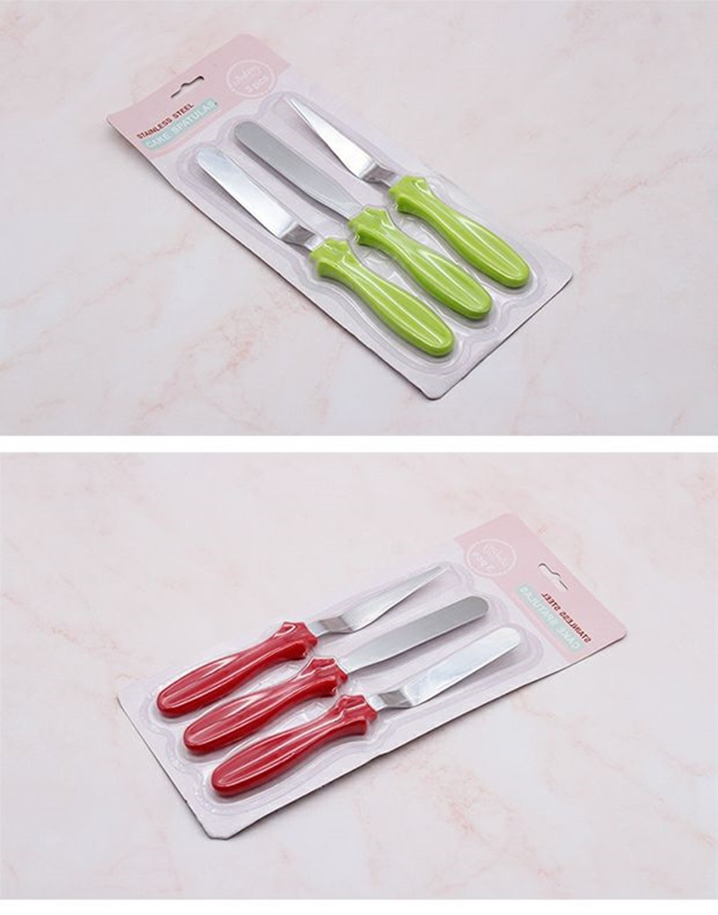 Three-piece cake spatula set: spatula, demolding knife, stainless steel smoothing knife, baking and decoration tool, cream smoothing wonder pic 3