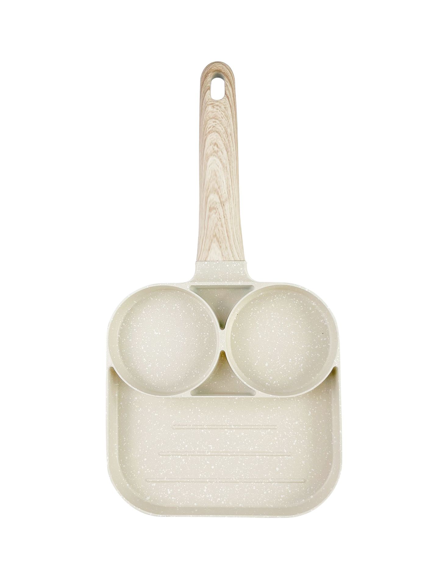 XY105 Egg burger pan, a household egg frying pan with a non-stick bottom, a four-hole breakfast frying pan, and a die-cast flat bottom pic 6