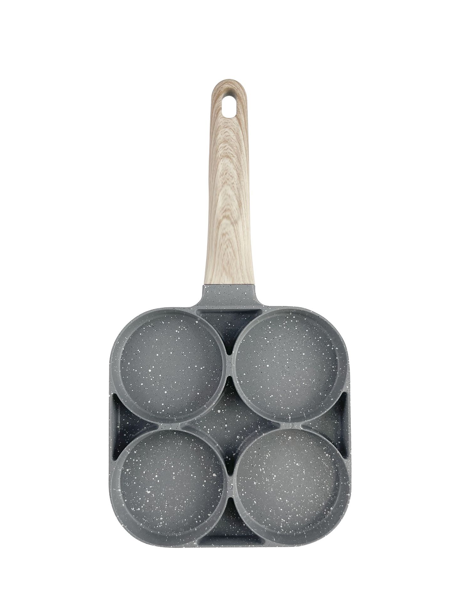 XY105 Egg burger pan, a household egg frying pan with a non-stick bottom, a four-hole breakfast frying pan, and a die-cast flat bottom pic 9