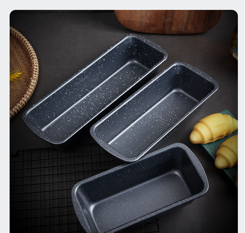 Rectangular baking tray, thickened toast, carbon steel baking tray, cake mold, marble oven, home cake mold pic 6