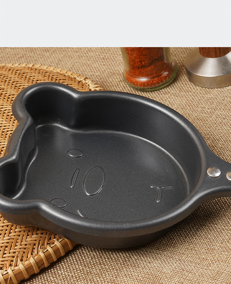 Cartoon frying pan, 14cm flat pan, egg pan, non-stick pan, home breakfast pan, animal mini heart-shaped frying pan pic 5