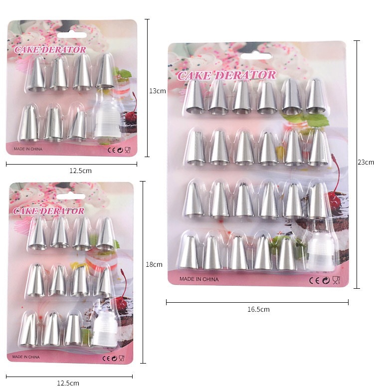 Piping tip set 7/11/23 Cream tip set Stainless Steel piping tip Cake piping tip set Baking tools pic 2