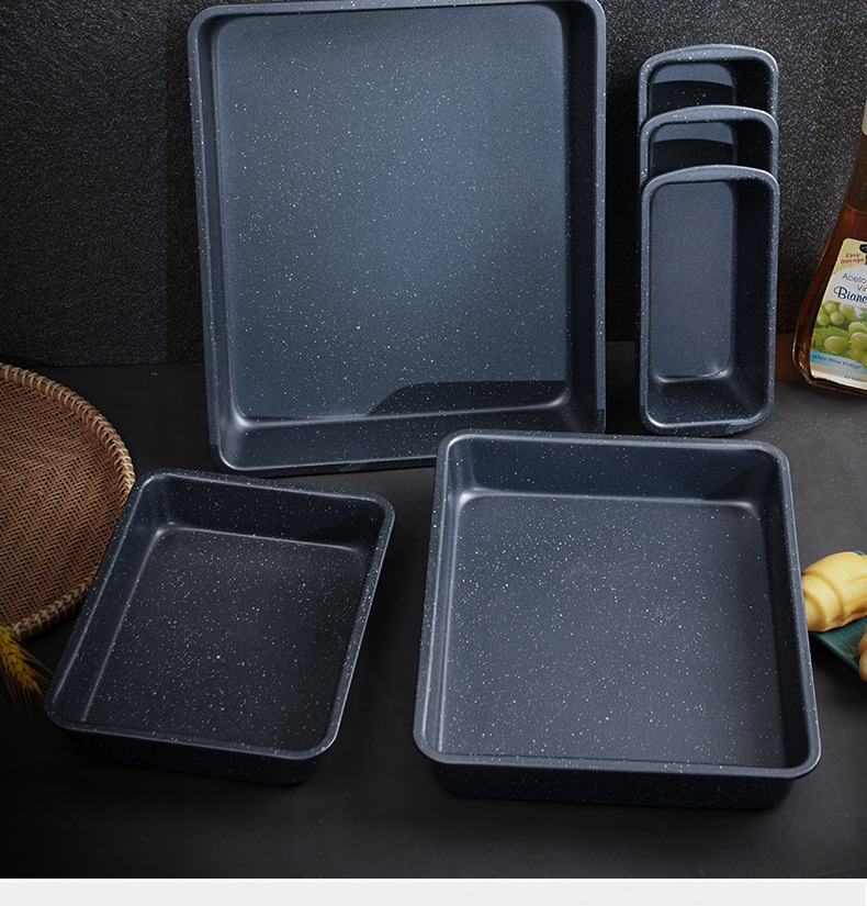 Rectangular baking tray, thickened toast, carbon steel baking tray, cake mold, marble oven, home cake mold pic 5