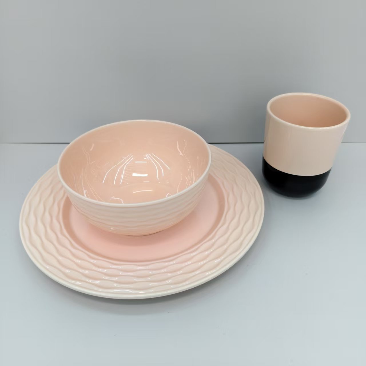 Food-grade melamine tableware from the manufacturer, Amazon in stock, anti-drop bowl and plate set wholesale, LOGO production, clearance stock pic 6
