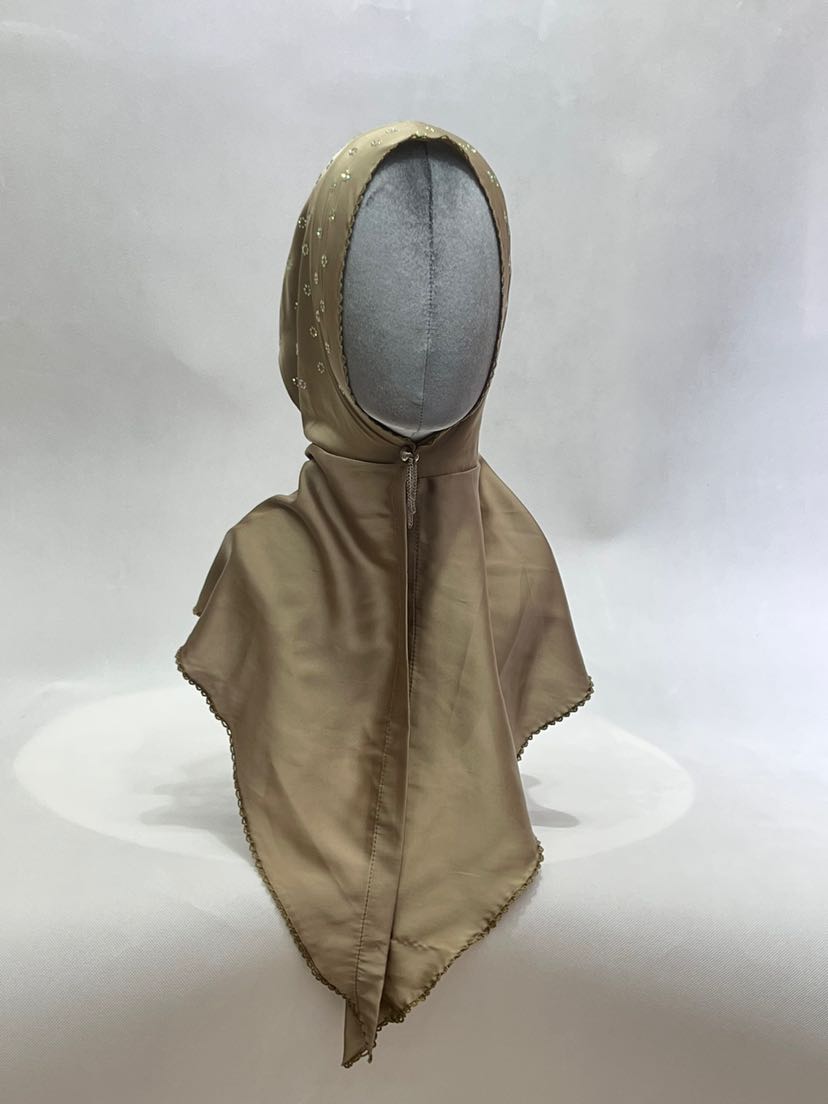 新款穆斯林帽子 披肩帽 包头巾 围巾长巾 头巾 缎面 真丝 雪纺详情4
