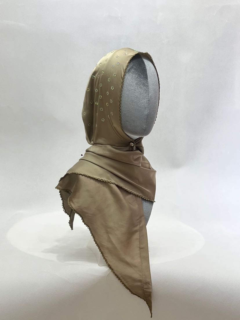 新款穆斯林帽子 披肩帽 包头巾 围巾长巾 头巾 缎面 真丝 雪纺详情5