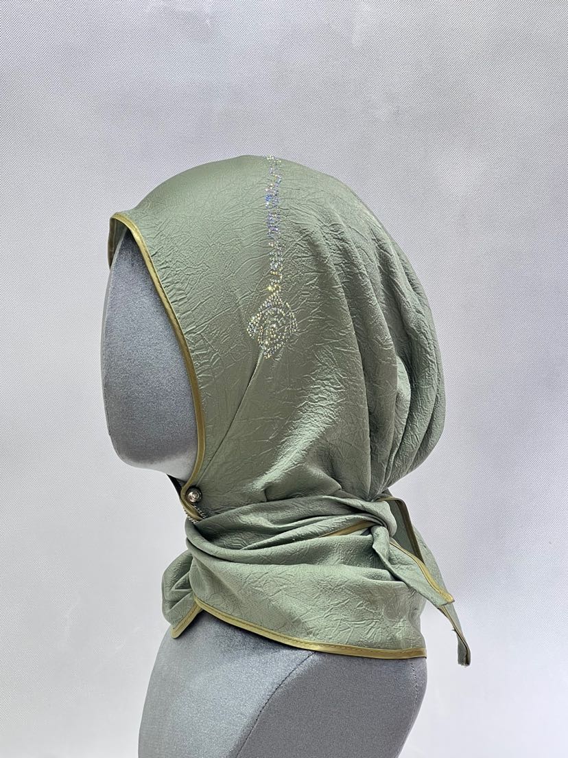 新款穆斯林帽子 披肩帽 包头巾 围巾长巾 头巾 缎面 真丝 雪纺详情3