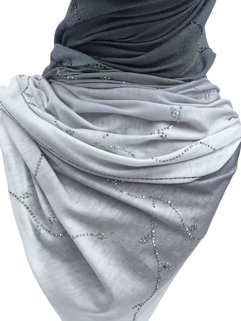 170丝光棉莫代尔汗布纯棉纯色单色头巾穆斯林女长巾透气美国详情6