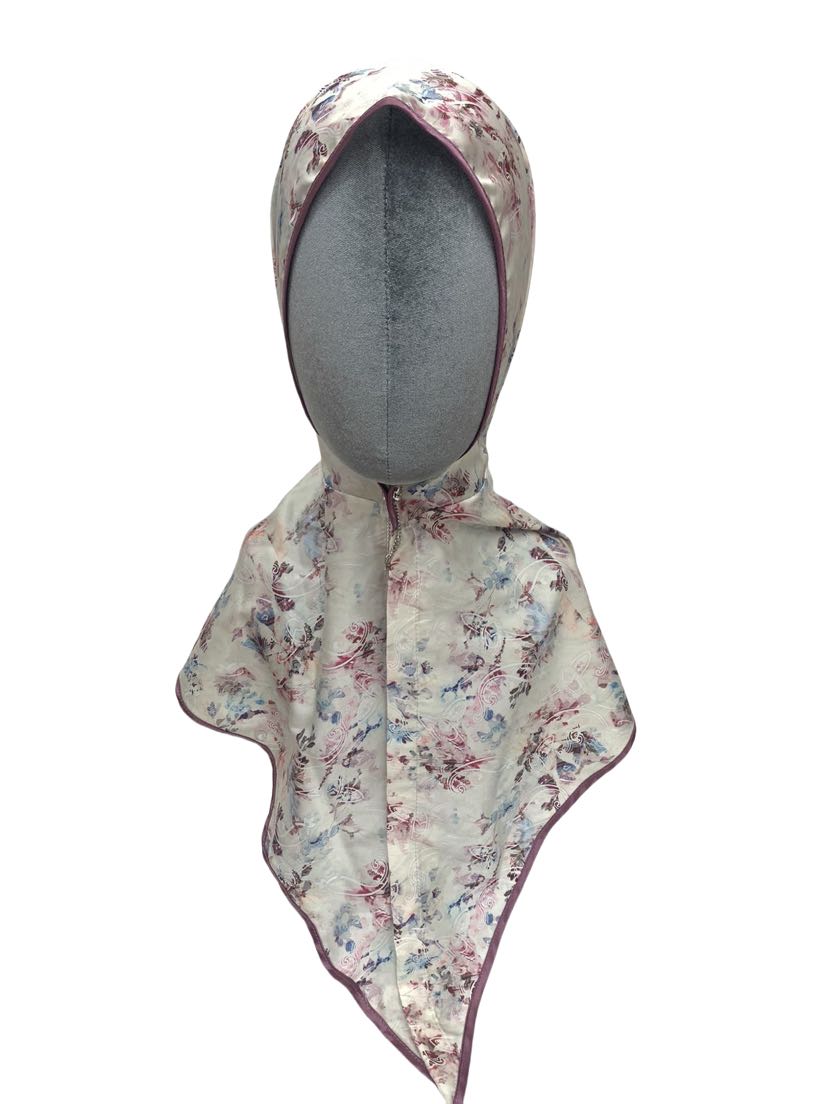 马来西亚中东非洲热销烫钻穆斯林披肩帽印花头巾飘带丝巾女士包头详情5