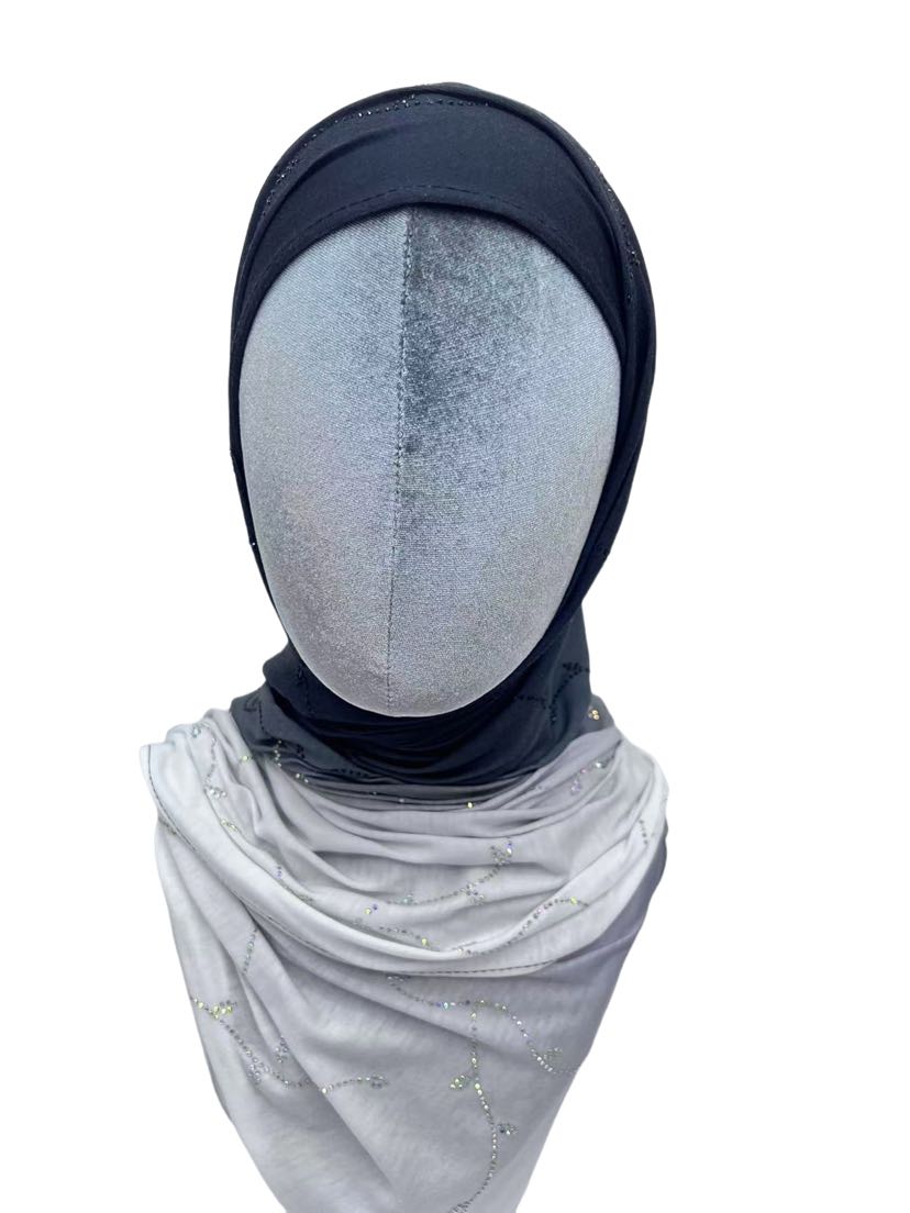 170丝光棉莫代尔汗布纯棉纯色单色头巾穆斯林女长巾透气美国详情2