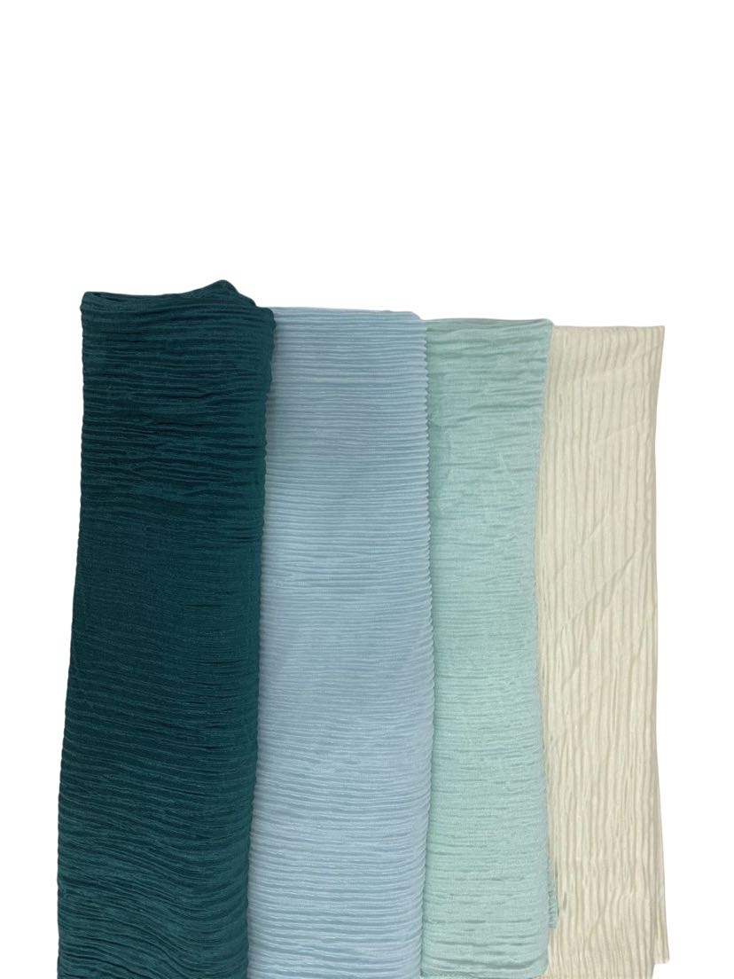 跨境新款透气柔软纯色压皱亮闪褶皱披肩女包头巾围巾美国热销详情2