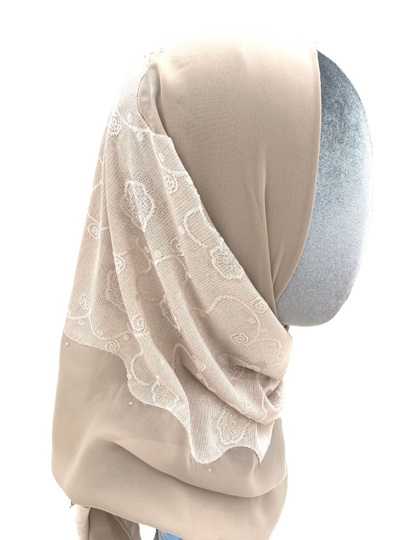 外贸针织雪纺拼接长巾棉麻围巾穆斯林包头女围脖详情3