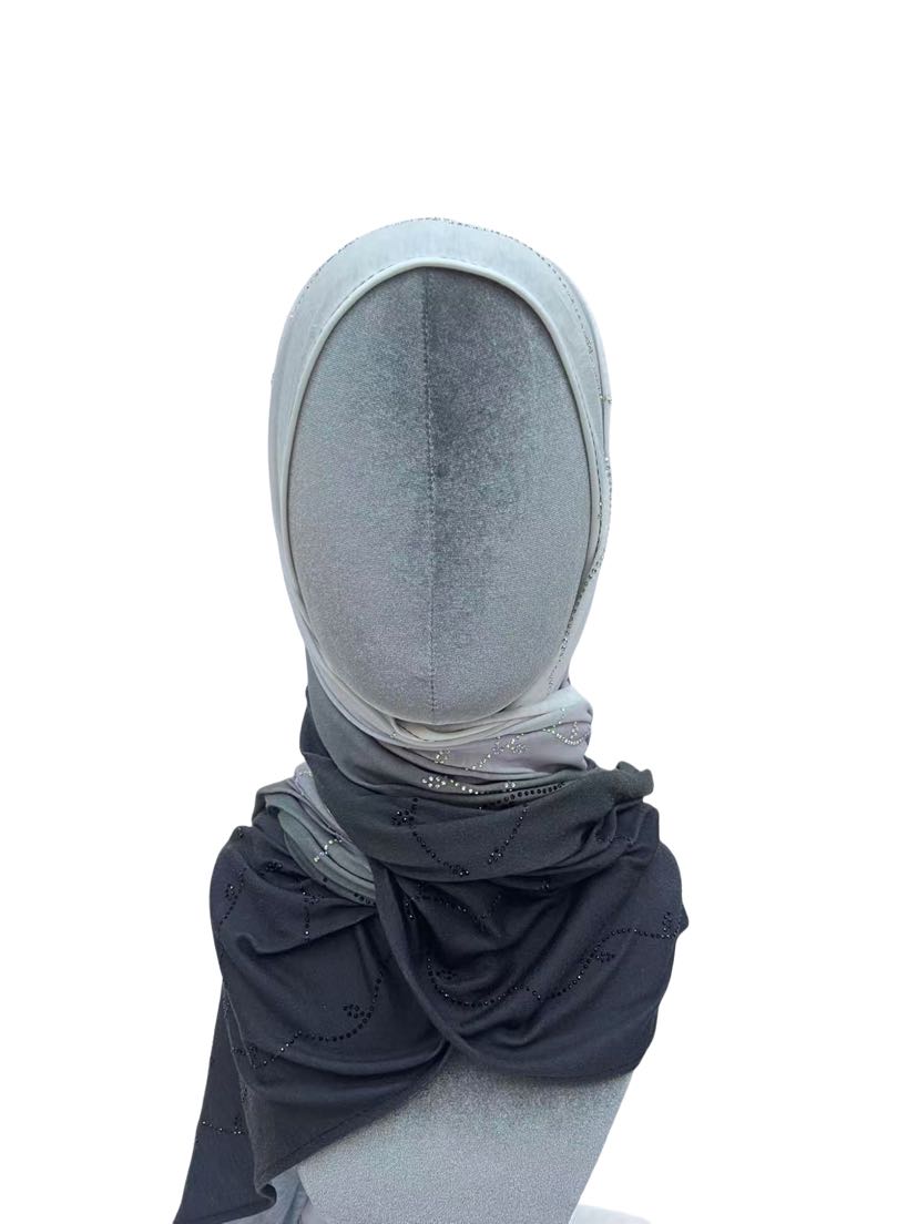 170丝光棉莫代尔汗布纯棉纯色单色头巾穆斯林女长巾透气美国详情1