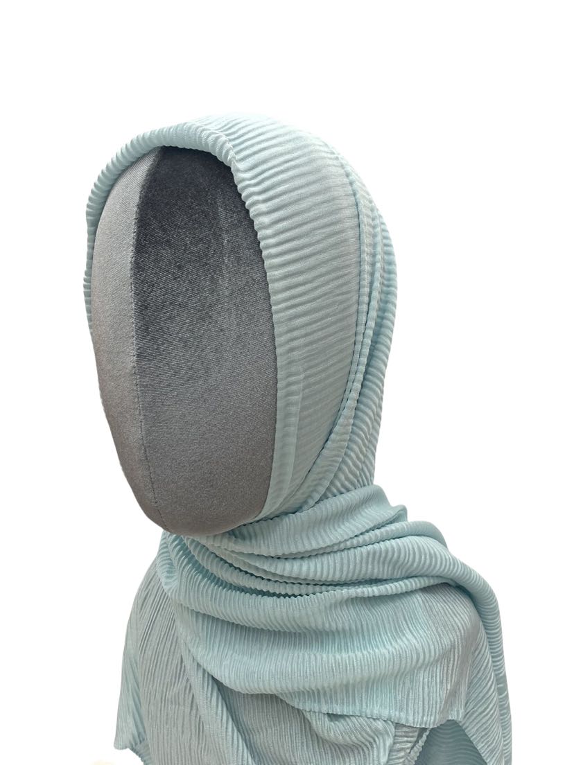 跨境新款透气柔软纯色压皱亮闪褶皱披肩女包头巾围巾美国热销详情5