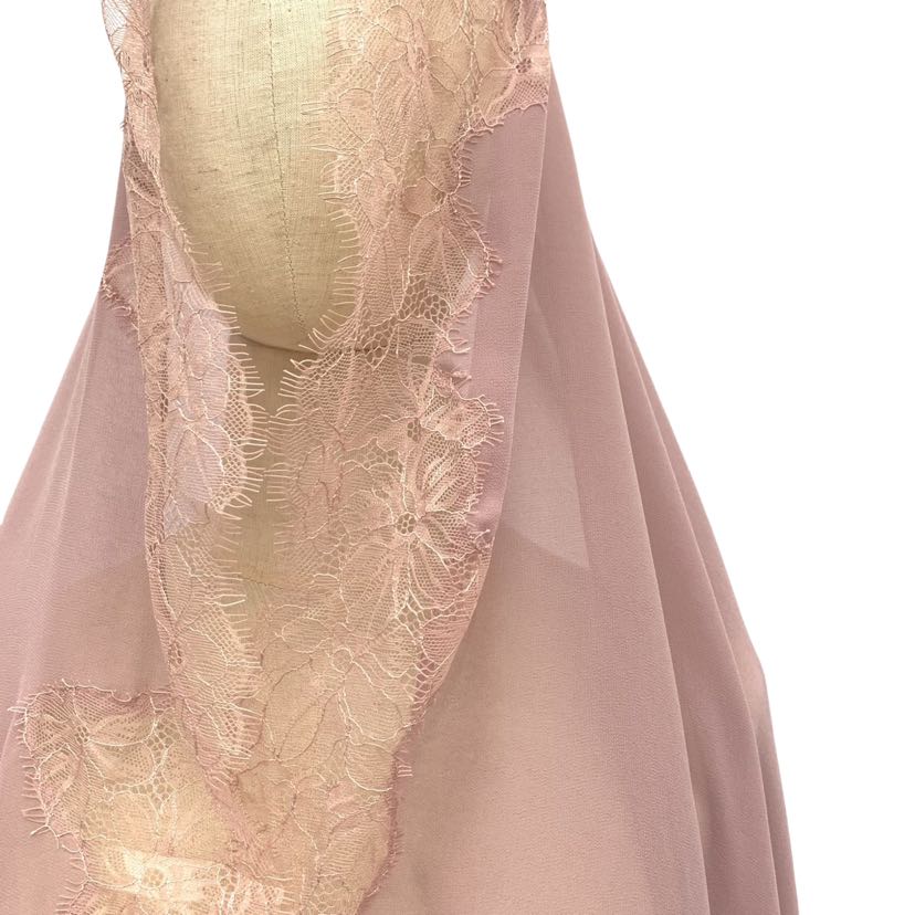 大尺寸蕾丝花边长巾穆斯林头巾 婚姻围巾 阿曼女性包头巾详情3