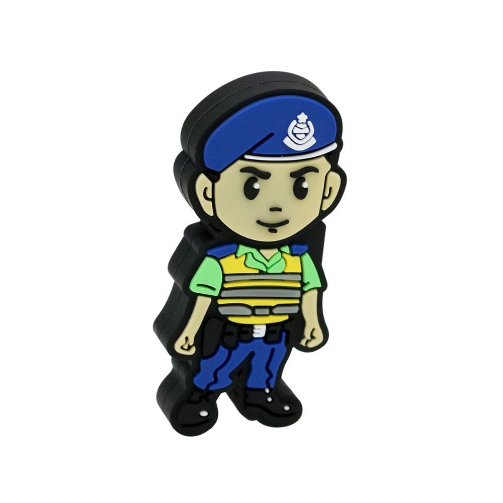 创意卡通PVC警察U盘 软胶男女警察优盘开模定制 单位企业会议礼品详情12
