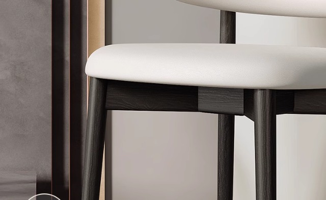 法式中古风实木餐椅2025年新款意式极简美式复古奶油色白蜡木椅子奶油风暖色调凳子橡胶凳子详情37