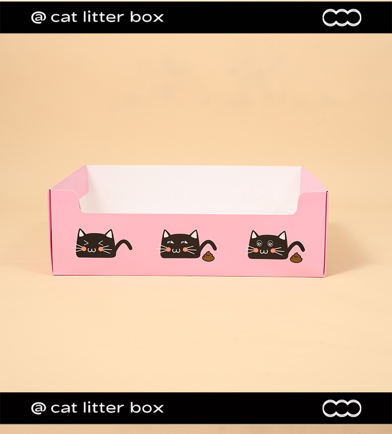 Monthly litter box, eco-friendly paper cat poop box, no-rinse cat toilet, wholesale of emergency litter boxes for business trips and travels pic 9