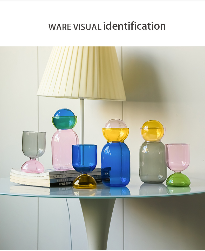 Creative colored high-temperature resistant glass cold water kettle, household water storage cold water kettle, juice tying kettle, water cup set pic 11