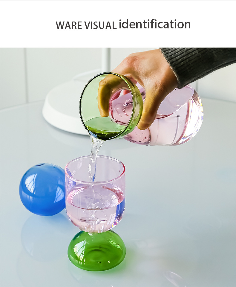 Creative colored high-temperature resistant glass cold water kettle, household water storage cold water kettle, juice tying kettle, water cup set pic 9