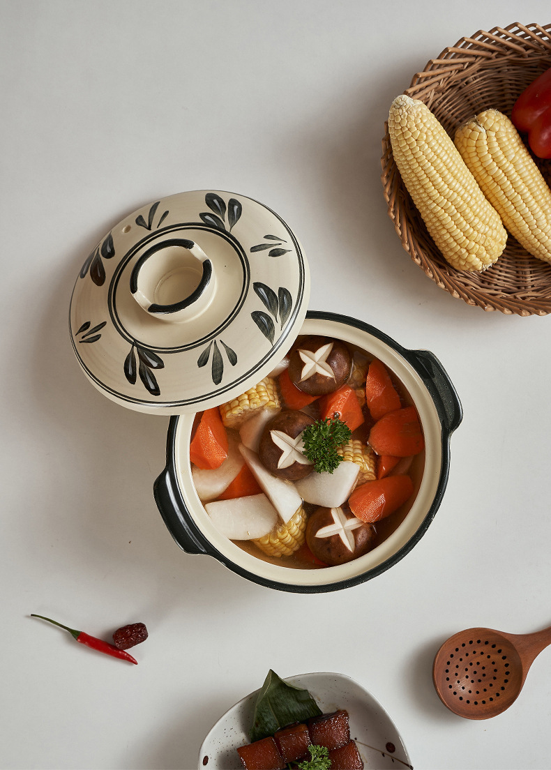 Clay pot, Japanese clay pot, stew pot, household gas stove special 煲仔饭 clay pot, soup pot, lithium spodumene stone material pic 15