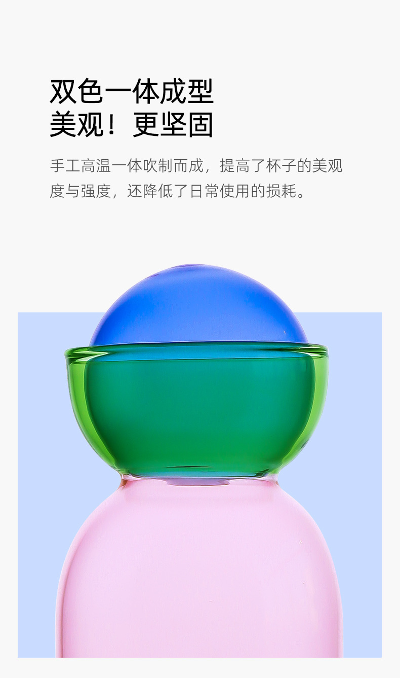 Creative colored high-temperature resistant glass cold water kettle, household water storage cold water kettle, juice tying kettle, water cup set pic 8
