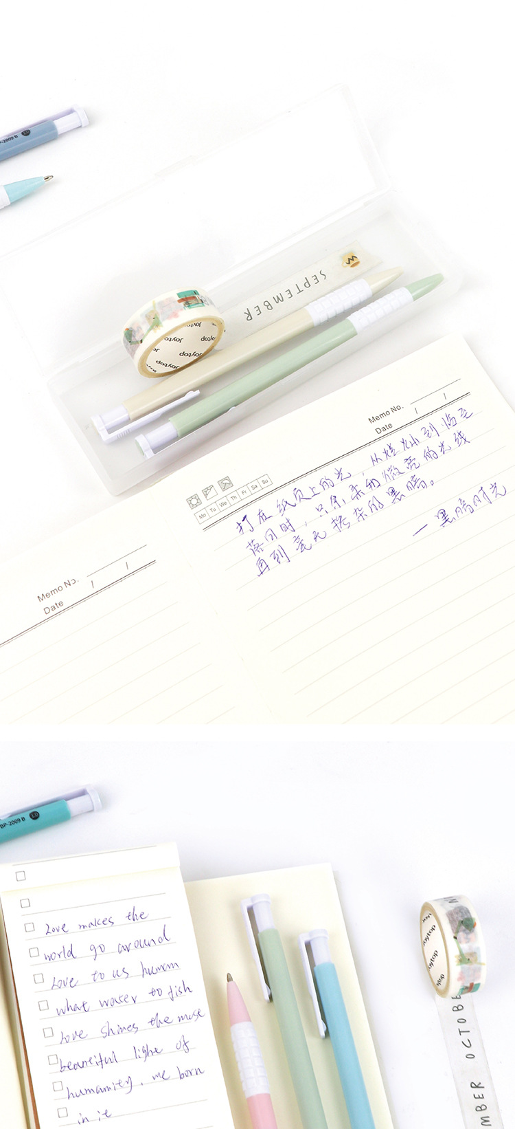 Modern Beauty 2009 Press Ballpoint Pen Cartoon Multi-color Pen Barrel ins Fresh and Colorful Planner Pen Direct supply from the manufacturer pic 7